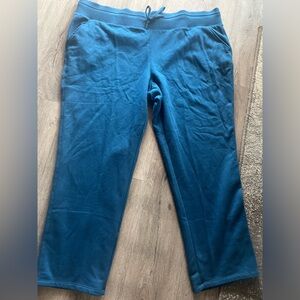 Tek Gear Women's Jogger Pants Ultra soft Teal Blue 3x Mid Rise Tie Waist New